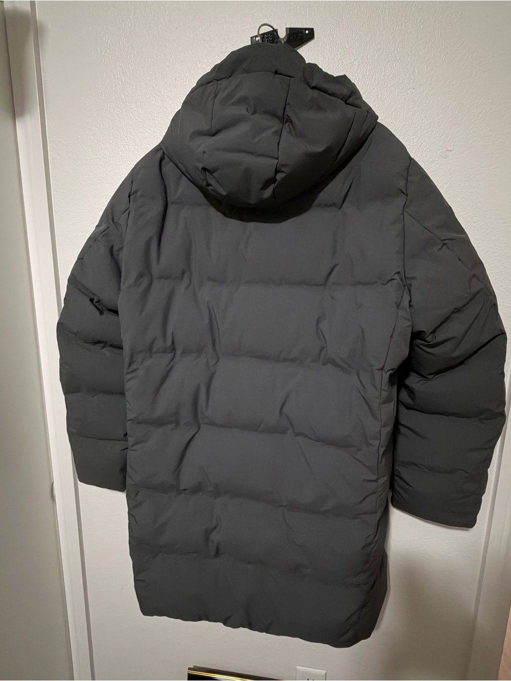 Uniqlo Black Hooded Puffer Coat